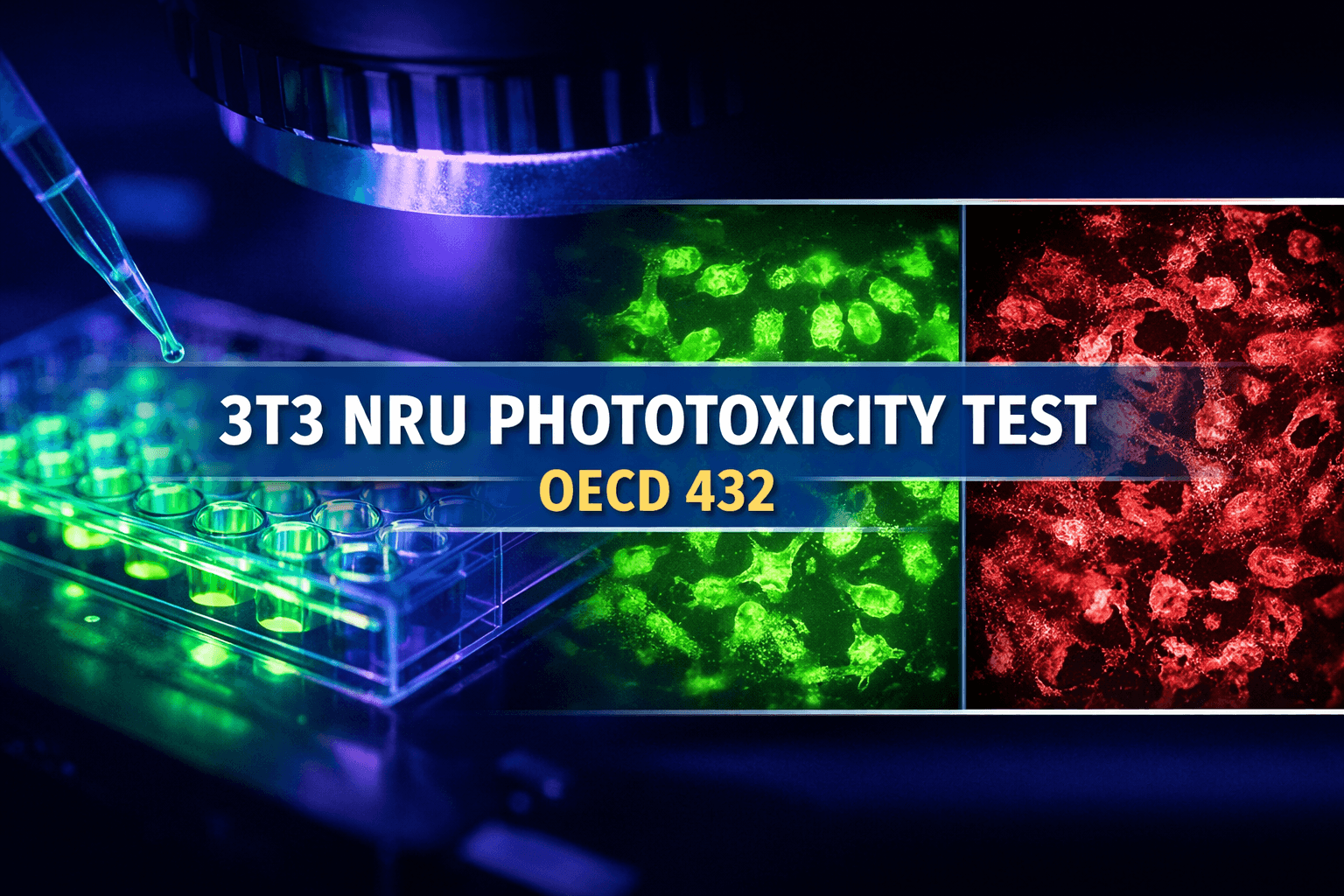 In Vitro 3T3 NRU Phototoxicity Test - OECD 432, In Vitro Phototoxicity Test, In vitro testing laboratory, OECD Test Guideline 432